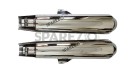 Royal Enfield GT and Interceptor 650 AEW 103 Polished Exhaust Silencer LH-RH Pair - SPAREZO